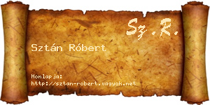 Sztán Róbert névjegykártya